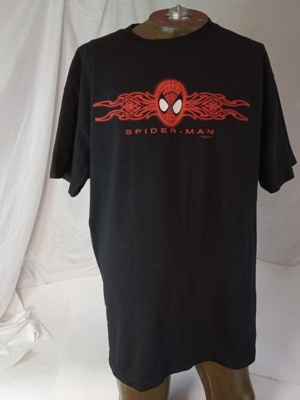Vintage Y2K Spider-Man Original Movie Promo T Shirt Marvel Comics Tribal XL 90s